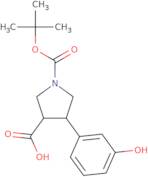 (3R,4S)-1-(tert-Butoxycarbonyl)-4-(3-hydroxyphenyl)pyrrolidine-3-carboxylic acid