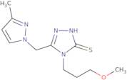4-(3-Methoxy-propyl)-5-(3-methyl-pyrazol-1-ylmethyl)-4H-[1,2,4]triazole-3-thiol
