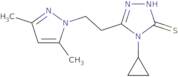4-Cyclopropyl-5-[2-(3,5-dimethyl-pyrazol-1-yl)-ethyl]-4H-[1,2,4]triazole-3-thiol