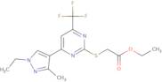 [4-(1-Ethyl-3-methyl-1 H -pyrazol-4-yl)-6-trifluoromethyl-pyrimidin-2-ylsulfanyl]-acetic acid ethylester