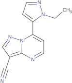 7-(1-Ethyl-1H-pyrazol-5-yl)pyrazolo[1,5-a]pyrimidine-3-carbonitrile