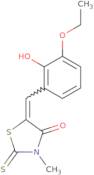 (5Z)-5-[(3-Ethoxy-2-hydroxyphenyl)methylidene]-3-methyl-2-sulfanylidene-1,3-thiazolidin-4-one