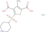 3-Methyl-5-(piperazine-1-sulfonyl)thiophene-2,4-dicarboxylic acid hydrochloride