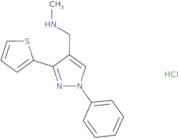 Methyl({[1-phenyl-3-(thiophen-2-yl)-1H-pyrazol-4-yl]methyl})amine hydrochloride