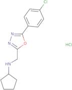 N-{[5-(4-Chlorophenyl)-1,3,4-oxadiazol-2-yl]methyl}cyclopentanamine hydrochloride