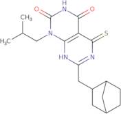 7-{Bicyclo[2.2.1]heptan-2-ylmethyl}-1-(2-methylpropyl)-5-sulfanyl-1H,2H,3H,4H-[1,3]diazino[4,5-d]p…