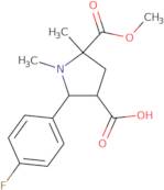2-(4-Fluorophenyl)-5-(methoxycarbonyl)-1,5-dimethyl-3-pyrrolidinecarboxylic acid