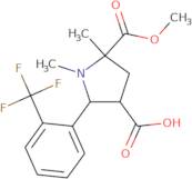 5-(Methoxycarbonyl)-1,5-dimethyl-2-[2-(trifluoro-methyl)phenyl]-3-pyrrolidinecarboxylic acid