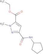 Ethyl 3-[(cyclopentylamino)carbonyl]-1-methyl-1H-pyrazole-5-carboxylate