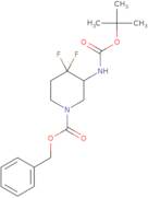 benzyl 3-{[(tert-butoxy)carbonyl]amino}-4,4-difluoropiperidine-1-carboxylate