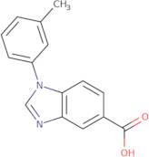 1-(3-Methylphenyl)-1H-1,3-benzodiazole-5-carboxylic acid