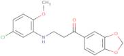 1-(1,3-Benzodioxol-5-yl)-3-(5-chloro-2-methoxyanilino)-1-propanone