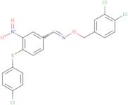 4-[(4-Chlorophenyl)sulfanyl]-3-nitrobenzenecarbaldehyde o-(3,4-dichlorobenzyl)oxime