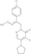 4-Chloro-2-[2-(4-chlorophenyl)-2-methoxyiminoethyl]-5-pyrrolidin-1-ylpyridazin-3-one