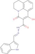 7-Hydroxy-N'-[(E)-1H-indol-3-ylmethylidene]-5-oxo-2,3-dihydro-1H,5H-pyrido[3,2,1-ij]quinoline-6-ca…
