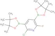 2-Chloro-6-fluoropyridine-3,5-diboronic acid, pinacol ester