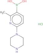 [2-Methyl-6-(piperazin-1-yl)pyridin-3-yl]boronic acid hydrochloride