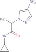 2-(4-Aminopyrazol-1-yl)-N-cyclopropylpropanamide