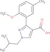 3-(2-Methoxy-5-methylphenyl)-1-(2-methylpropyl)-1H-pyrazole-4-carboxylic acid