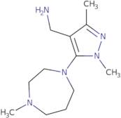1-[1,3-Dimethyl-5-(4-methyl-1,4-diazepan-1-yl)-1H-pyrazol-4-yl]methanamine