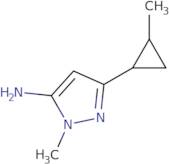 2-Methyl-5-(2-methylcyclopropyl)pyrazol-3-amine