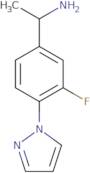 1-[3-Fluoro-4-(1H-pyrazol-1-yl)phenyl]ethan-1-amine