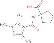 1-(Trimethyl-1H-pyrazole-4-amido)cyclopentane-1-carboxylic acid