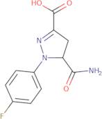 5-Carbamoyl-1-(4-fluorophenyl)-4,5-dihydro-1H-pyrazole-3-carboxylic acid