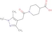 1-[2-(Trimethyl-1H-pyrazol-4-yl)acetyl]piperidine-4-carboxylic acid