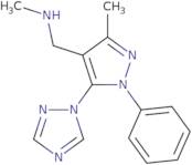 Methyl({[3-methyl-1-phenyl-5-(1H-1,2,4-triazol-1-yl)-1H-pyrazol-4-yl]methyl})amine