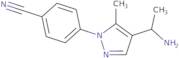 4-[4-(1-Aminoethyl)-5-methyl-1H-pyrazol-1-yl]benzonitrile