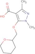 1,3-Dimethyl-5-(oxan-2-ylmethoxy)-1H-pyrazole-4-carboxylic acid