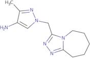 3-Methyl-1-({5H,6H,7H,8H,9H-[1,2,4]triazolo[4,3-a]azepin-3-yl}methyl)-1H-pyrazol-4-amine
