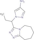 1-(1-{5H,6H,7H,8H,9H-[1,2,4]Triazolo[4,3-a]azepin-3-yl}propyl)-1H-pyrazol-4-amine