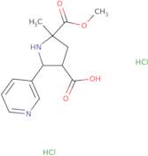 5-(Methoxycarbonyl)-5-methyl-2-(3-pyridinyl)-3-pyrrolidinecarboxylic acid dihydrochloride