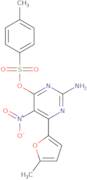 2-Amino-6-(5-methylfuran-2-yl)-5-nitropyrimidin-4-yl 4-methylbenzenesulfonate