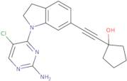 1-[2-[1-(2-Amino-5-chloropyrimidin-4-yl)-2,3-dihydroindol-6-yl]ethynyl]cyclopentan-1-ol