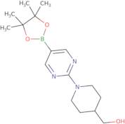 {1-[5-(Tetramethyl-1,3,2-dioxaborolan-2-yl)pyrimidin-2-yl]piperidin-4-yl}methanol