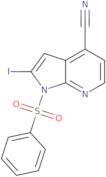 1-(Phenylsulphonyl)-4-cyano-2-iodo-7-azaindole