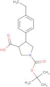 (3S,4R)-1-(tert-Butoxycarbonyl)-4-(4-ethylphenyl)pyrrolidine-3-carboxylic acid