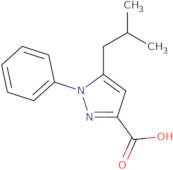 5-(2-Methylpropyl)-1-phenyl-1H-pyrazole-3-carboxylic acid