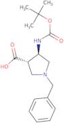 trans-racemic-1-Benzyl-4-tert-butoxycarbonylamino-pyrrolidine-3-carboxylic acid