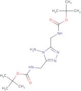 tert-Butyl N-{[4-amino-5-({[(tert-butoxy)carbonyl]amino}methyl)-4H-1,2,4-triazol-3-yl]methyl}carba…