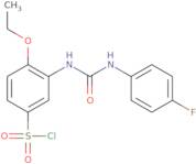4-Ethoxy-3-(3-(4-fluorophenyl)ureido)benzene-1-sulfonyl chloride