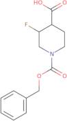 1-[(benzyloxy)carbonyl]-3-fluoropiperidine-4-carboxylic acid