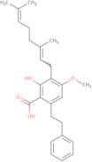 3-[(2E)-3,7-Dimethylocta-2,6-dien-1-yl]-2-hydroxy-4-methoxy-6-(2-phenylethyl)benzoic acid