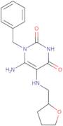 6-Amino-1-benzyl-5-[(oxolan-2-ylmethyl)amino]-1,2,3,4-tetrahydropyrimidine-2,4-dione