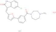 (E)-5-Chloro-3-((5-(3-(4-methyl-1,4-diazepane-1-carbonyl)phenyl)furan-2-yl)methylene)indolin-2-one hydrochloride