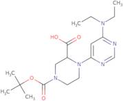 4-(6-Diethylamino-pyrimidin-4-yl)-piperazine-1,3-dicarboxylic acid 1-tert-butyl ester