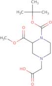 4-Carboxymethyl-piperazine-1,2-dicarboxylic acid 1-tert-butyl ester 2-methyl ester